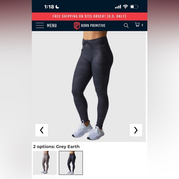 Born Primitive GRIT FUSION leggings in NAVY EARTHcolor, Small NWT. - Picture 3 of 7